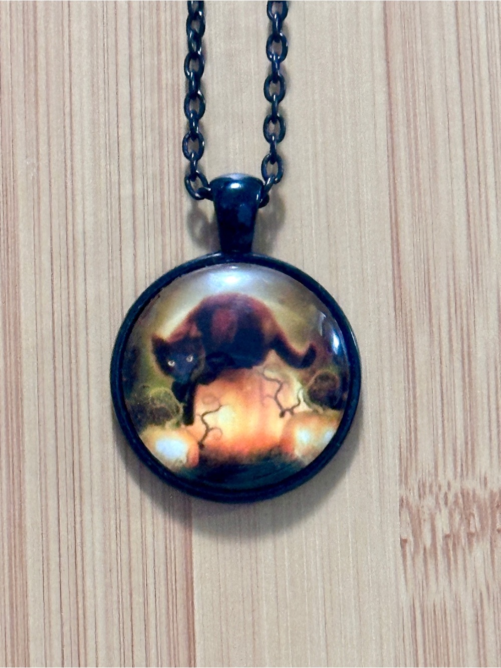 October Festive Halloween Fall Autumn Pendant Necklace